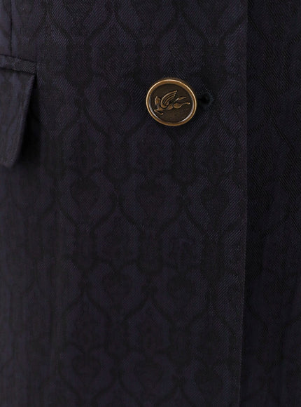 Etro Single-Breasted Wool Blazer With Iconic Pattern