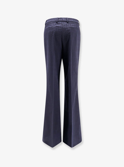 Etro Wool Trousers With Iconic Motif