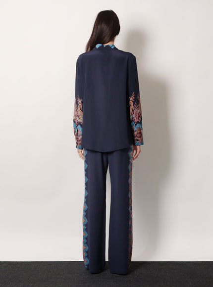 Shirt With Paisley Multicolor Print