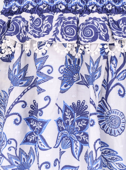 Farm Rio Shell Garden Cotton Long Dress