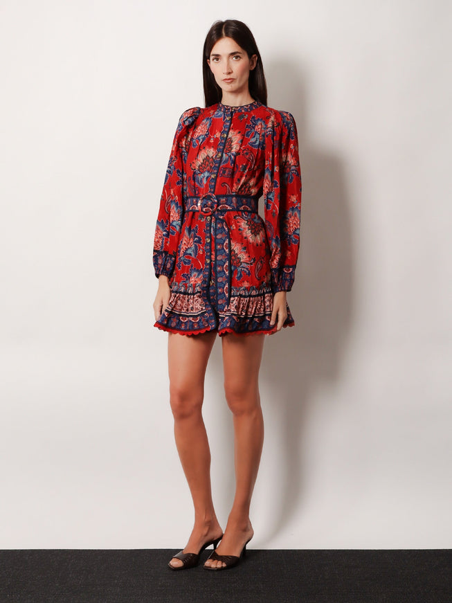 Farm Rio Luang Cotton Blend Mini Dress