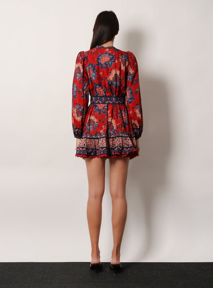 Farm Rio Luang Cotton Blend Mini Dress