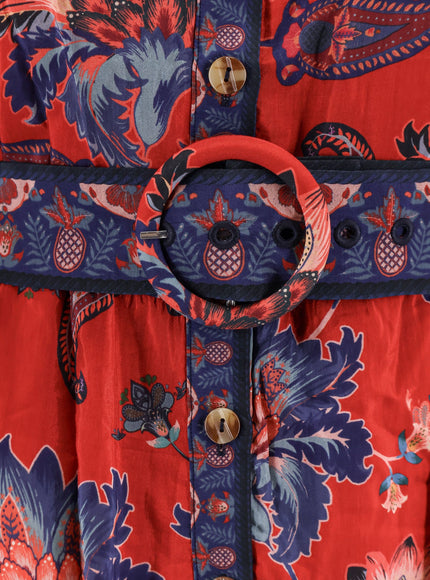 Farm Rio Luang Cotton Blend Mini Dress