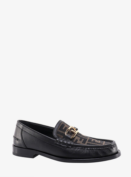 Fendi Leather Loafer With Ff Print Insert