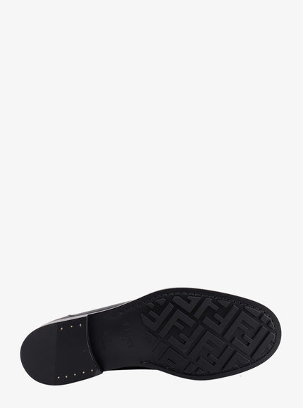 Fendi Leather Loafer With Ff Print Insert