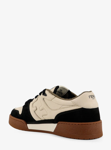 Fendi Fendi Leather Sneakers With Suede Inserts
