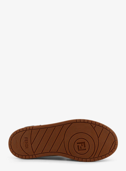 Fendi Fendi Leather Sneakers With Suede Inserts