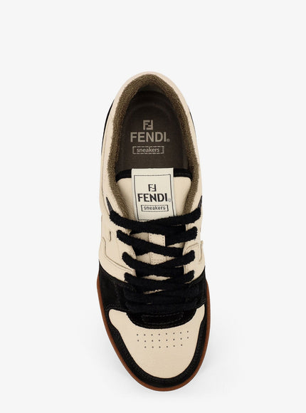 Fendi Fendi Leather Sneakers With Suede Inserts