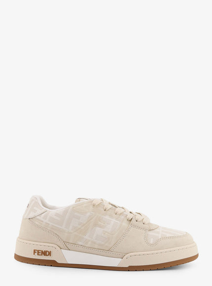 Fendi Fendi Match Ff Jacquard And Suede Sneakers Granit+Avo.tort+Amid