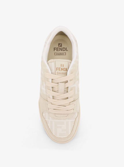 Fendi Fendi Match Ff Jacquard And Suede Sneakers