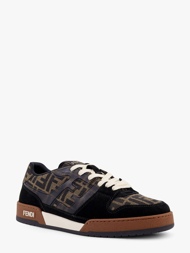 Fendi Fendi Match Ff Jacquard And Suede Sneakers