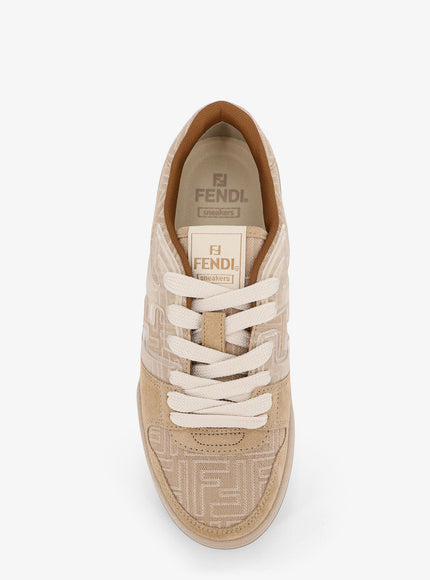 Fendi Fendi Match Ff Jacquard And Suede Sneakers