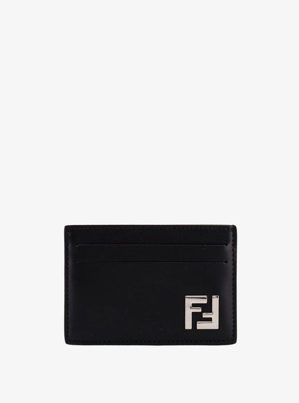 Fendi Leather Cardholder With Ff Motif Uni Neropalladio