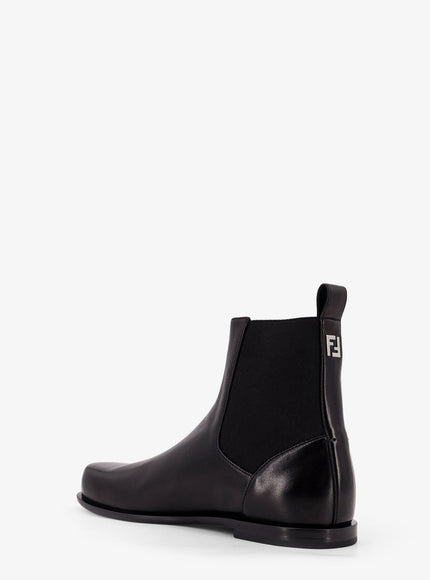 Fendi Chelsea Squared Ff Leather Boots