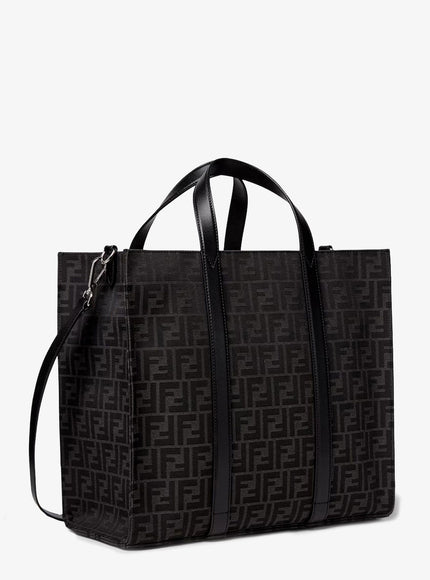 Fendi Ff Jacquard Fabric Shopping Bag