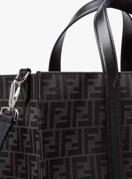 Fendi Ff Jacquard Fabric Shopping Bag