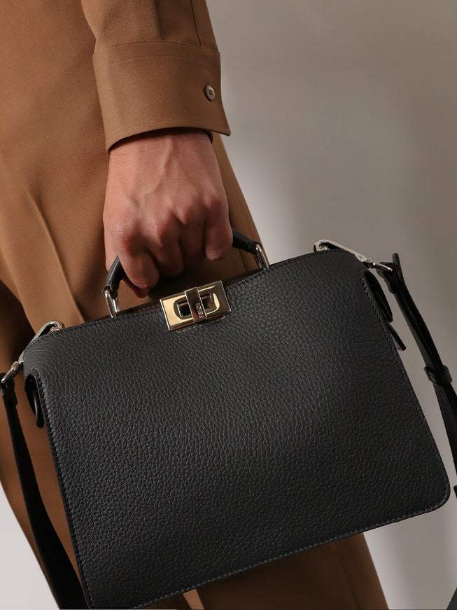 Fendi Peekaboo Iseeu Small Leather Crossbody Bag