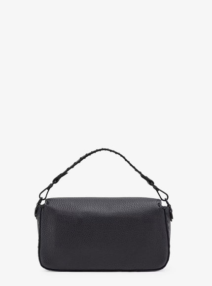 Fendi Baguette Leather Shoulder Bag With Selleria Stitchings