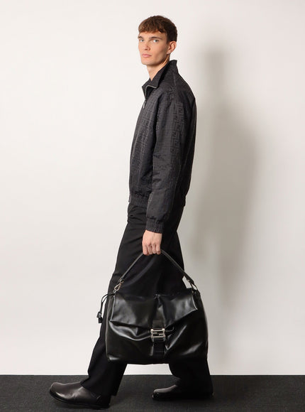 Fendi Fendi Flux Maxi Messenger Leather Crossbody Bag