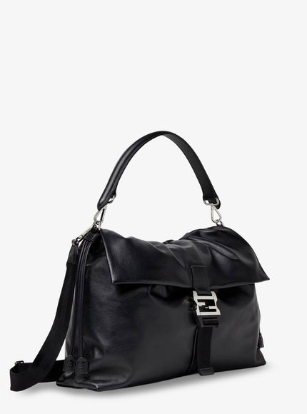 Fendi Fendi Flux Maxi Messenger Leather Crossbody Bag