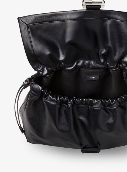 Fendi Fendi Flux Maxi Messenger Leather Crossbody Bag