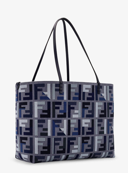 Fendi Roll Large Jacquard Ff Fabric Tote Bag
