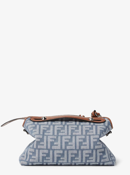 Fendi By The Way Soft Medium Ff Jacquard Denim Crossbody Bag