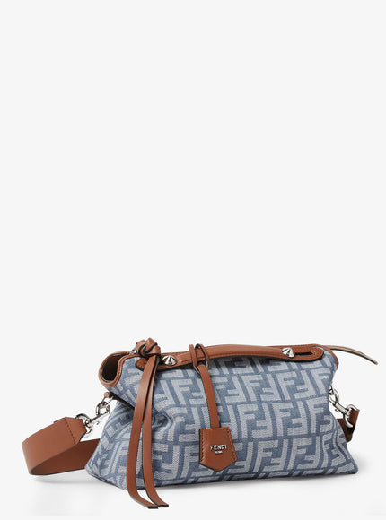 Fendi By The Way Soft Medium Ff Jacquard Denim Crossbody Bag