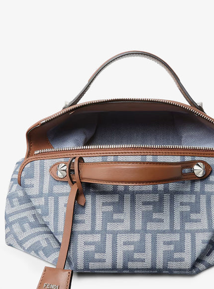 Fendi By The Way Soft Medium Ff Jacquard Denim Crossbody Bag