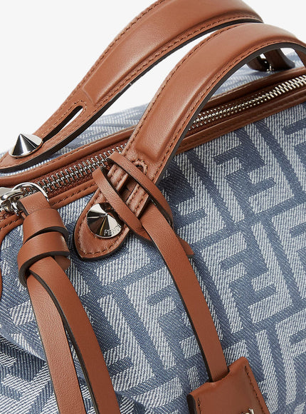 Fendi By The Way Soft Medium Ff Jacquard Denim Crossbody Bag