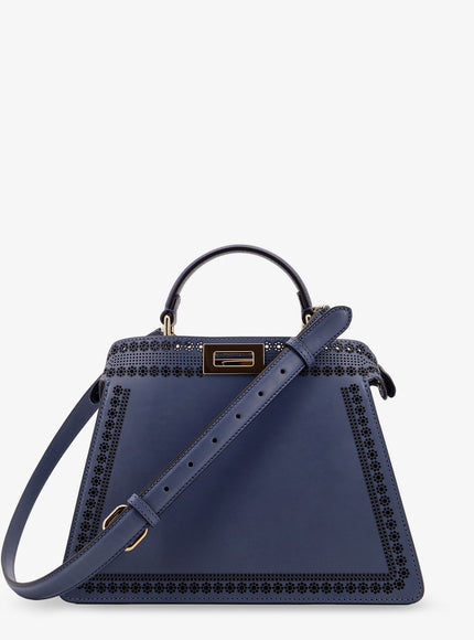 Fendi Peekaboo Iseeu Small Leather Shoulder Bag With Selleria Macro Stitching