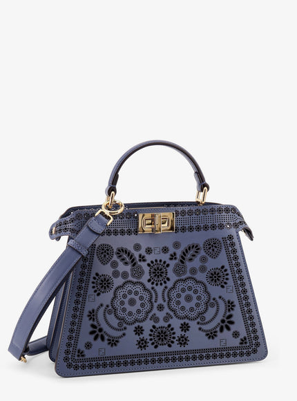 Fendi Peekaboo Iseeu Small Leather Shoulder Bag With Selleria Macro Stitching