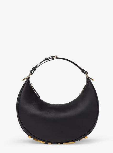 Fendi Fendigraphy Small Ff Jacquard Fabric Handbag Uni Nero