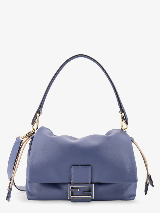 Fendi Mamma Baguette Small Leather Crossbody Bag Uni Mirto+Os