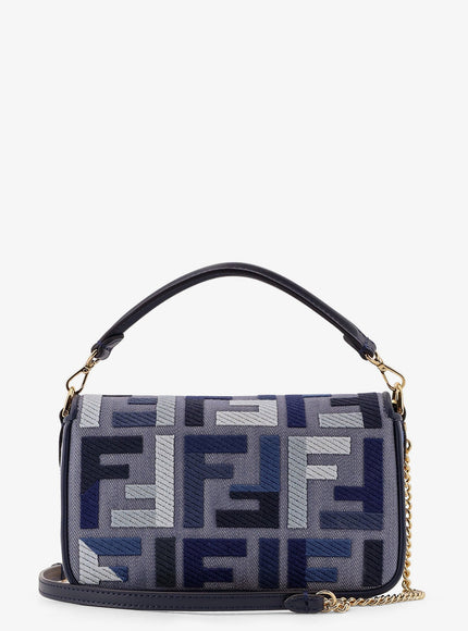 Fendi Baguette Mini Leather Shoulder Bag With Fendi Leo Print