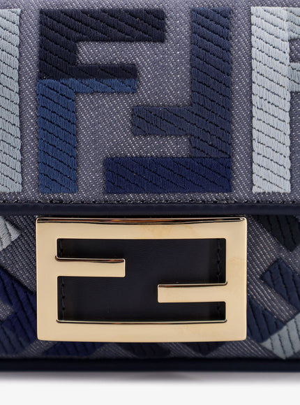 Fendi Baguette Mini Leather Shoulder Bag With Fendi Leo Print