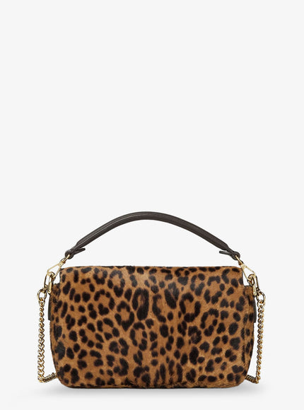 Fendi Baguette Mini Leather Shoulder Bag With Fendi Leo Print