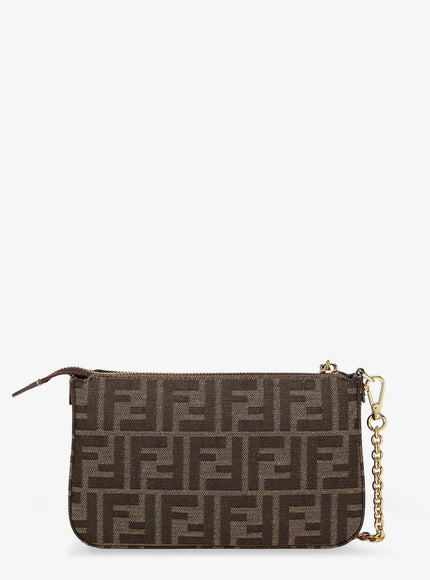 Fendi Ff Jacquard Fabric Pouch Baguette