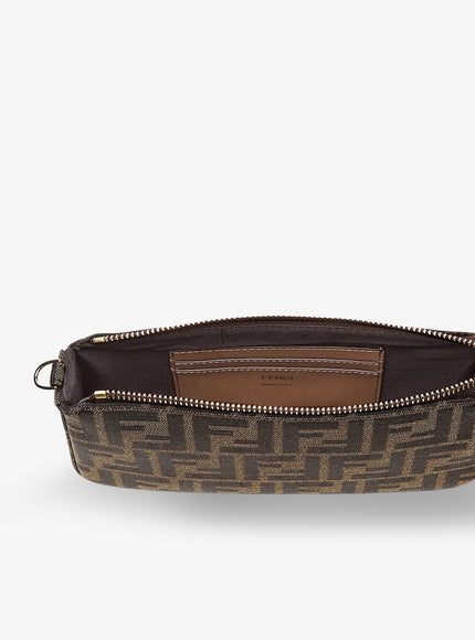 Fendi Ff Jacquard Fabric Pouch Baguette