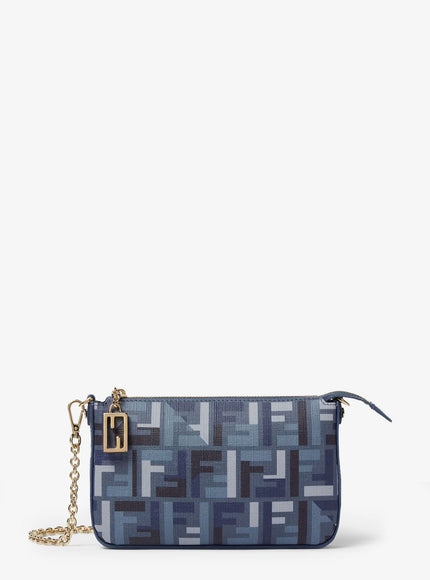 Fendi Ff Jacquard Fabric Pouch Baguette Uni Mirto+Mlc+Os