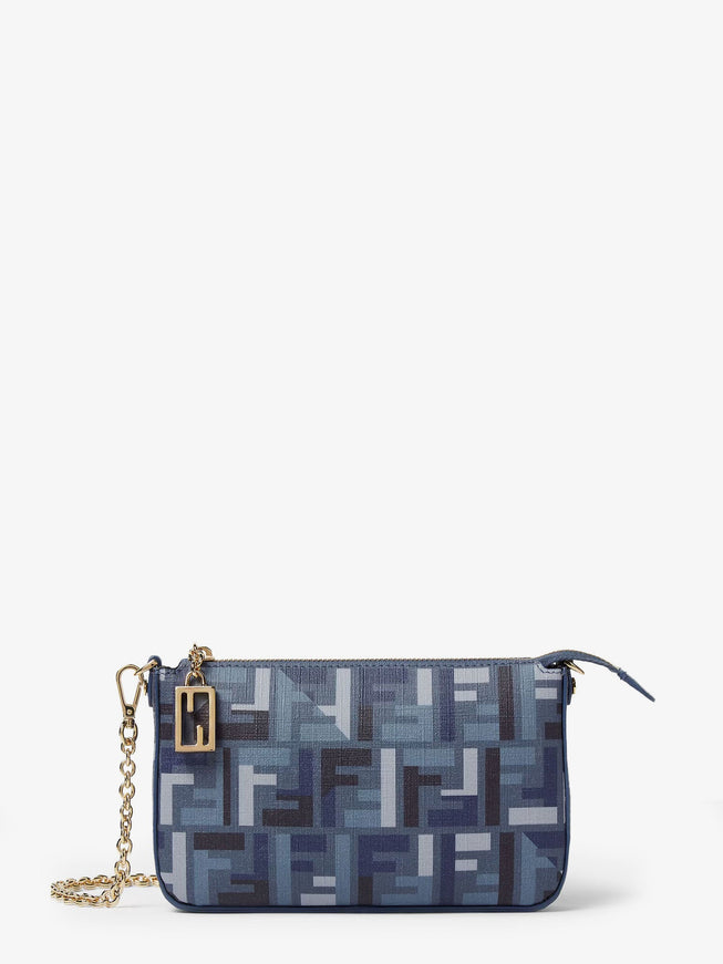 Fendi Ff Jacquard Fabric Pouch Baguette Uni Mirto+Mlc+Os
