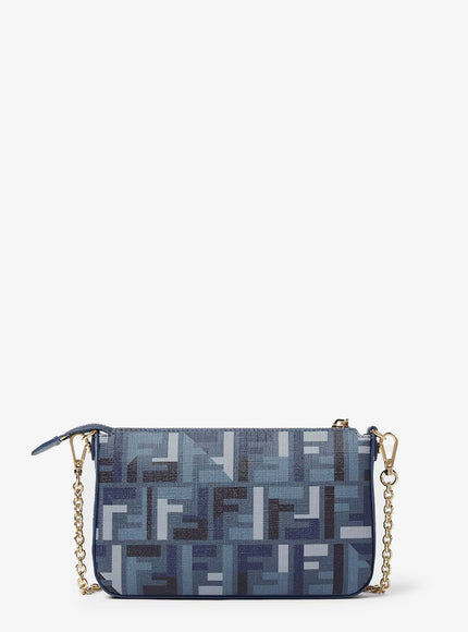 Fendi Ff Jacquard Fabric Pouch Baguette