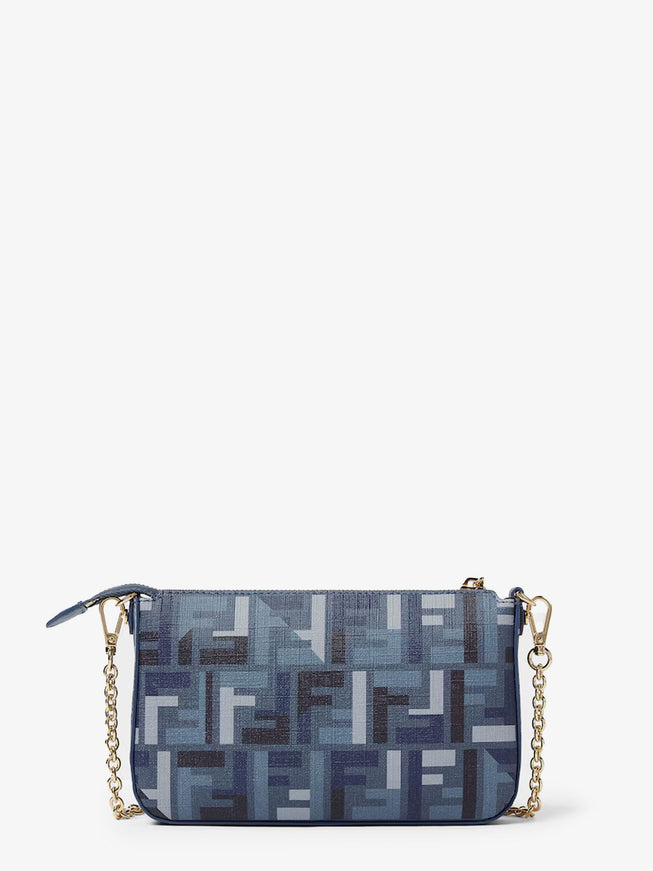 Fendi Ff Jacquard Fabric Pouch Baguette