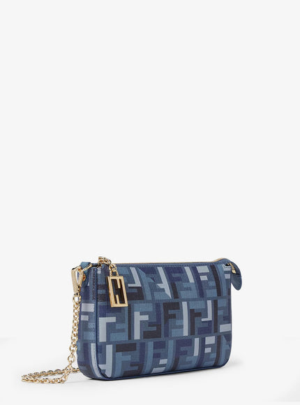 Fendi Ff Jacquard Fabric Pouch Baguette