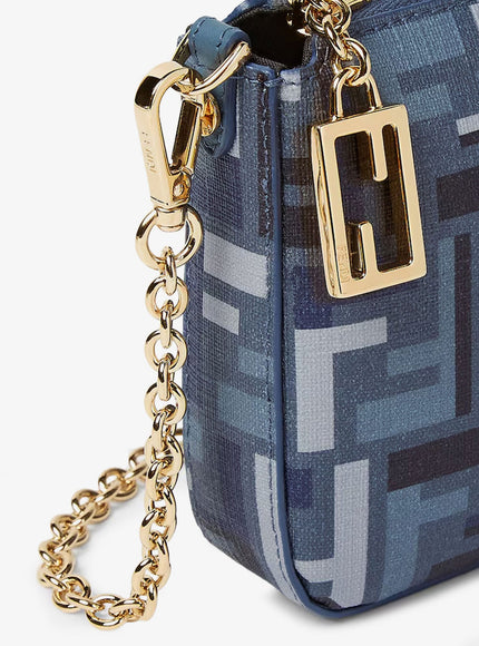 Fendi Ff Jacquard Fabric Pouch Baguette