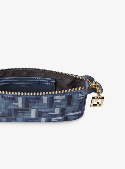 Fendi Ff Jacquard Fabric Pouch Baguette