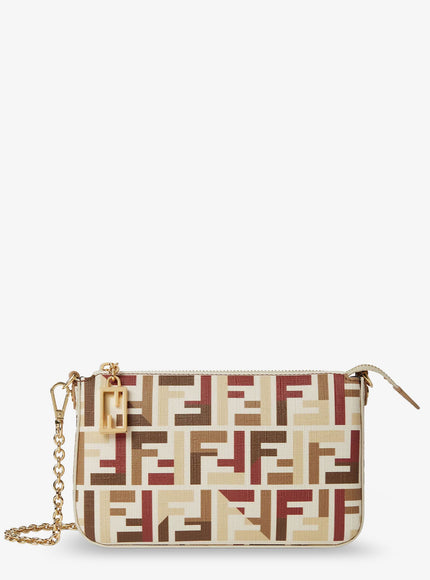 Fendi Ff Jacquard Fabric Pouch Baguette Uni Mlc+Grezzo+Os