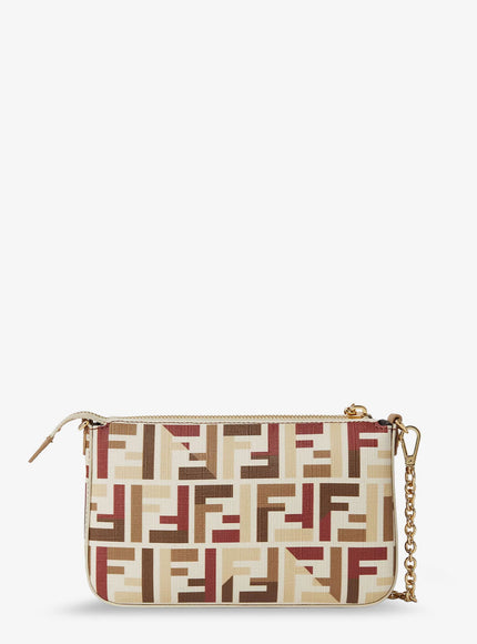Fendi Ff Jacquard Fabric Pouch Baguette