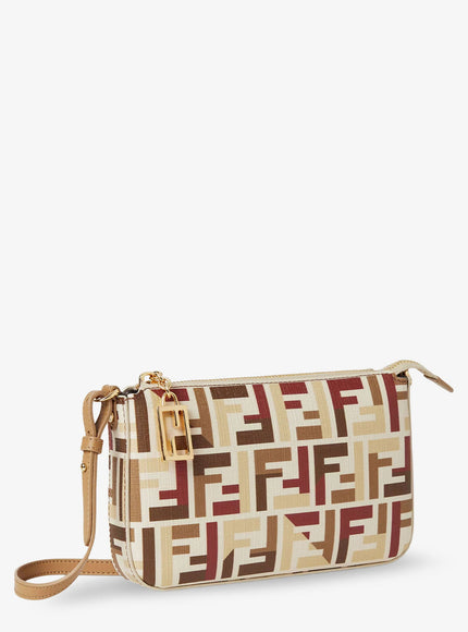 Fendi Ff Jacquard Fabric Pouch Baguette