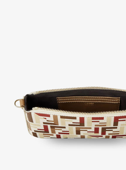 Fendi Ff Jacquard Fabric Pouch Baguette